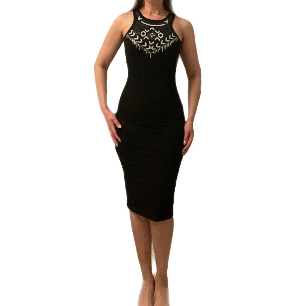Express -Elegant Black Sleeveless Dress